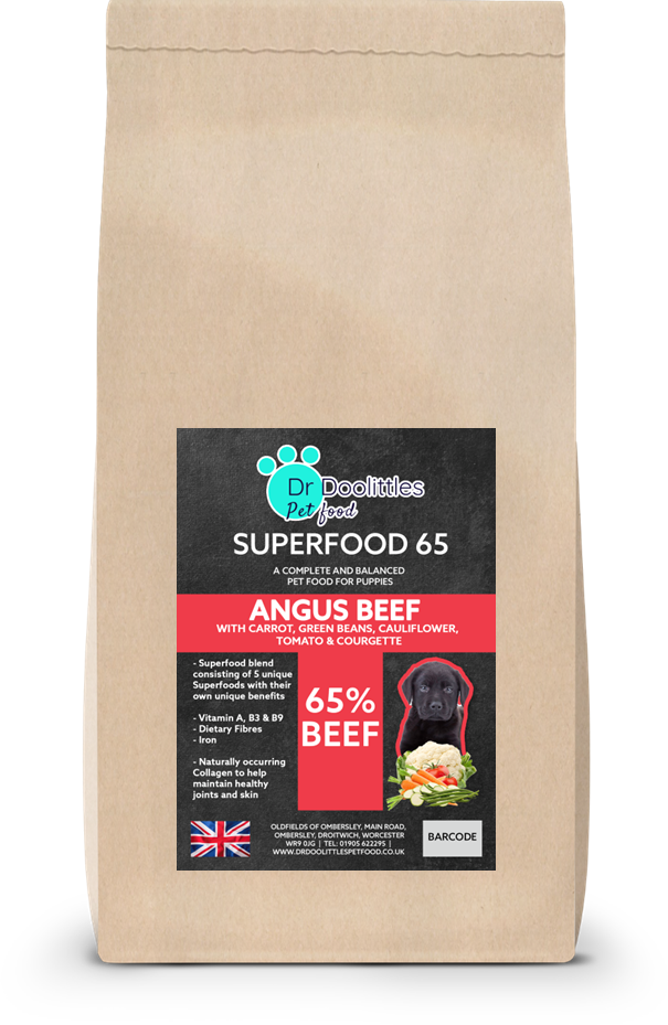 Superfood 65 Puppy Angus Beef with Carrot, Green Beans, Cauliflower, Tomato & Courgette