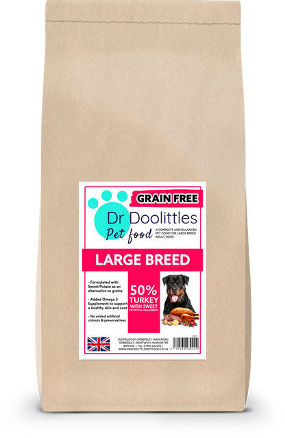 Grain Free Large-Breed Turkey, Sweet Potato & Cranberry