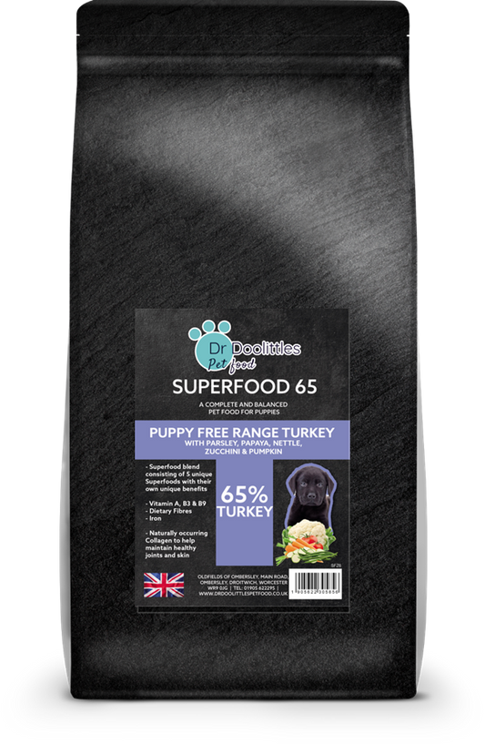 Superfood65 PUPPY Free Range Turkey with Parsley, Papaya, Nettle, Zucchini & Pumpkin