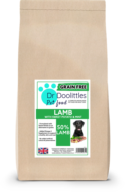 Grain Free Lamb, Sweet Potato & Mint