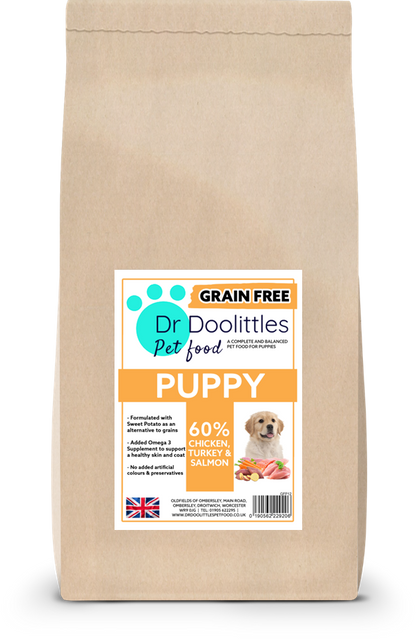 Grain Free Puppy Chicken with Sweet Potato, Carrots & Peas