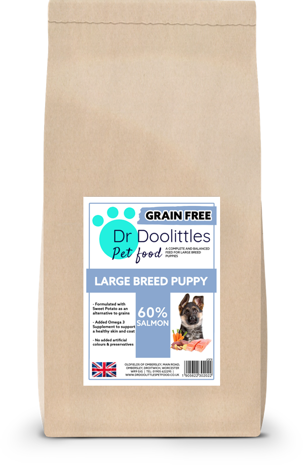 Grain Free Large Puppy/Junior Salmon with Sweet Potato & Vegetables