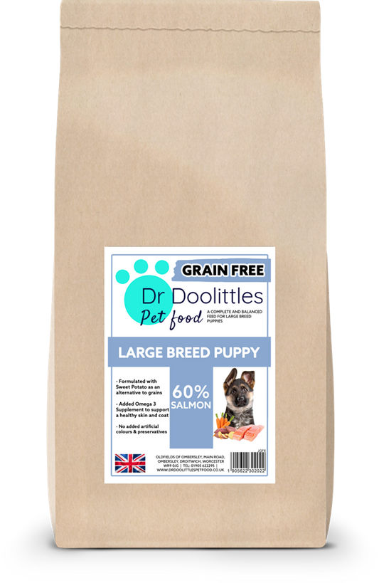 Grain Free Large Puppy/Junior Salmon with Sweet Potato & Vegetables