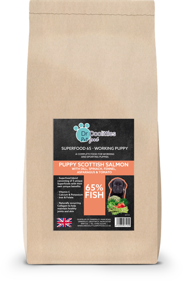 Superfood 65 Puppy Salmon with Dill, Spinach, Fennel, Asparagus & Tomato