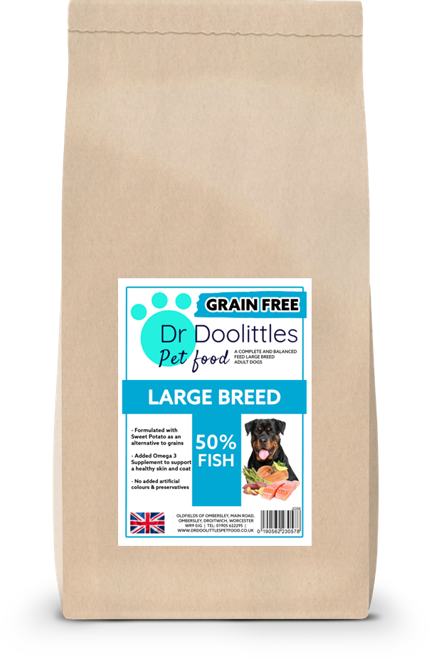 Grain Free Large-Breed Salmon, Trout, Sweet Potato & Asparagus